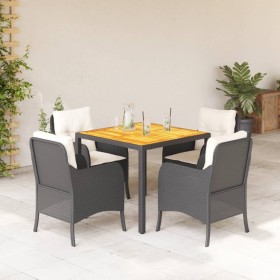 5-piece garden furniture set with black synthetic rattan cushions by , Garden sets - Ref: Foro24-3211861, Price: 523,77 €, Di...
