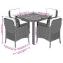 5-teiliges Gartenmöbel-Set mit schwarzen synthetischen Rattankissen von , Gartensets - Ref: Foro24-3211861, Preis: 523,77 €, ...