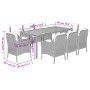 Garden dining set 9 pieces and gray synthetic rattan cushions by , Garden sets - Ref: Foro24-3211877, Price: 1,00 €, Discount: %