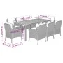 Garden dining set 9 pieces and gray synthetic rattan cushions by , Garden sets - Ref: Foro24-3211877, Price: 1,00 €, Discount: %