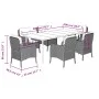 7-piece garden dining set and black synthetic rattan cushions by , Garden sets - Ref: Foro24-3211911, Price: 756,86 €, Discou...