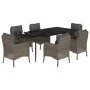 Set comedor jardín 7 pzas y cojines ratán sintético gris de , Conjuntos de jardín - Ref: Foro24-3211953, Precio: 841,80 €, De...