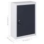 Gray and black metal industrial wall tool cabinet by vidaXL, Tool cabinets - Ref: Foro24-145354, Price: 74,83 €, Discount: %