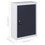 Industrie-Wandwerkzeugschrank aus grauem und schwarzem Metall von vidaXL, Werkzeugschränke - Ref: Foro24-145354, Preis: 78,89...