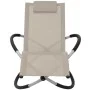 Cream steel geometric garden lounger by vidaXL, Loungers - Ref: Foro24-47774, Price: 110,11 €, Discount: %
