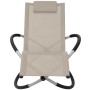 Tumbona geométrica de jardín acero color crema de vidaXL, Tumbonas - Ref: Foro24-47774, Precio: 120,31 €, Descuento: %
