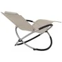 Geometrische Gartenliege aus cremefarbenem Stahl von vidaXL, Liegen - Ref: Foro24-47774, Preis: 108,39 €, Rabatt: %