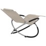 Tumbona geométrica de jardín acero color crema de vidaXL, Tumbonas - Ref: Foro24-47774, Precio: 120,31 €, Descuento: %