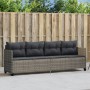 Lounger with gray synthetic rattan cushions by , Loungers - Ref: Foro24-368328, Price: 182,77 €, Discount: %