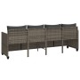 Lounger with gray synthetic rattan cushions by , Loungers - Ref: Foro24-368328, Price: 182,77 €, Discount: %
