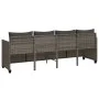 Lounger with gray synthetic rattan cushions by , Loungers - Ref: Foro24-368328, Price: 212,23 €, Discount: %