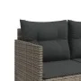 Lounger with gray synthetic rattan cushions by , Loungers - Ref: Foro24-368328, Price: 212,23 €, Discount: %