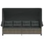 Liege mit Verdeck und grauen synthetischen Rattankissen von , Liegen - Ref: Foro24-368337, Preis: 255,04 €, Rabatt: %
