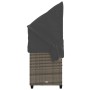 Liege mit Verdeck und grauen synthetischen Rattankissen von , Liegen - Ref: Foro24-368337, Preis: 240,81 €, Rabatt: %