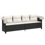 Liege mit Verdeck und schwarzen synthetischen Rattankissen von , Liegen - Ref: Foro24-368335, Preis: 208,53 €, Rabatt: %