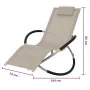 Geometrische Gartenliege aus cremefarbenem Stahl von vidaXL, Liegen - Ref: Foro24-47774, Preis: 108,39 €, Rabatt: %