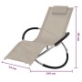 Tumbona geométrica de jardín acero color crema de vidaXL, Tumbonas - Ref: Foro24-47774, Precio: 120,31 €, Descuento: %