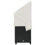 Liege mit Verdeck und schwarzen synthetischen Rattankissen von , Liegen - Ref: Foro24-368335, Preis: 208,53 €, Rabatt: %