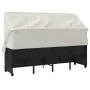 Lounger with hood and black synthetic rattan cushions by , Loungers - Ref: Foro24-368335, Price: 230,69 €, Discount: %