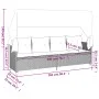 Lounger with hood and gray synthetic rattan cushions by , Loungers - Ref: Foro24-368337, Price: 255,04 €, Discount: %