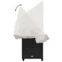 Lounger with hood and black synthetic rattan cushions by , Loungers - Ref: Foro24-368335, Price: 230,69 €, Discount: %