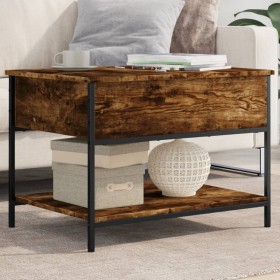 Couchtisch aus Holzwerkstoff, Metall, Raucheiche, 70 x 50 x 50 cm von , Couchtisch - Ref: Foro24-845343, Preis: 53,41 €, Raba...
