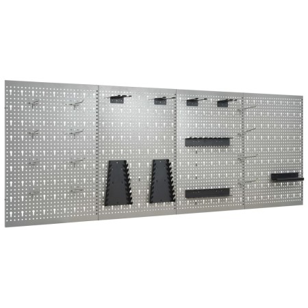 Wandklammerbretter 4 Stück Stahl 40x58 cm von vidaXL, Werkzeugorganisation und -lagerung - Ref: Foro24-145352, Preis: 78,44 €...