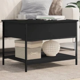 Couchtisch aus Holzwerkstoff und schwarzem Metall, 70 x 50 x 50 cm von , Couchtisch - Ref: Foro24-845341, Preis: 54,38 €, Rab...