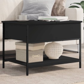 Engineered wood and black metal coffee table 70x50x50 cm by , Coffee table - Ref: Foro24-845341, Price: 54,87 €, Discount: %