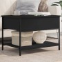 Engineered wood and black metal coffee table 70x50x50 cm by , Coffee table - Ref: Foro24-845341, Price: 54,87 €, Discount: %