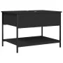 Engineered wood and black metal coffee table 70x50x50 cm by , Coffee table - Ref: Foro24-845341, Price: 54,38 €, Discount: %