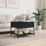 Engineered wood and black metal coffee table 70x50x50 cm by , Coffee table - Ref: Foro24-845341, Price: 54,38 €, Discount: %