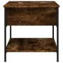 Engineered wood coffee table metal smoke oak 70x50x50 cm by , Coffee table - Ref: Foro24-845343, Price: 52,77 €, Discount: %