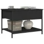Engineered wood and black metal coffee table 70x50x50 cm by , Coffee table - Ref: Foro24-845341, Price: 54,38 €, Discount: %
