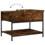 Engineered wood coffee table metal smoke oak 70x50x50 cm by , Coffee table - Ref: Foro24-845343, Price: 53,41 €, Discount: %