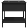 Engineered wood and black metal coffee table 70x50x50 cm by , Coffee table - Ref: Foro24-845341, Price: 54,38 €, Discount: %