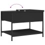 Engineered wood and black metal coffee table 70x50x50 cm by , Coffee table - Ref: Foro24-845341, Price: 54,87 €, Discount: %