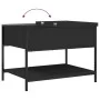 Engineered wood and black metal coffee table 70x50x50 cm by , Coffee table - Ref: Foro24-845341, Price: 54,38 €, Discount: %
