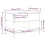 Engineered wood and black metal coffee table 70x50x50 cm by , Coffee table - Ref: Foro24-845341, Price: 54,38 €, Discount: %