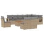 Garden sofa set with beige cushions mix 11 pieces PE rattan by , Garden sets - Ref: Foro24-3256948, Price: 672,23 €, Discount: %