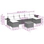 8-teiliges Gartensofa-Set und schwarze synthetische Rattankissen von , Gartensets - Ref: Foro24-3257021, Preis: 473,28 €, Rab...