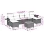 8-teiliges Gartensofa-Set und schwarze synthetische Rattankissen von , Gartensets - Ref: Foro24-3257021, Preis: 483,47 €, Rab...