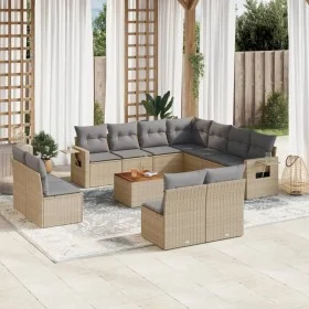 Gartensofa-Set mit beigem Kissenmix, 12 Stück PE-Rattan von , Gartensets - Ref: Foro24-3256955, Preis: 772,73 €, Rabatt: %