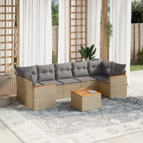 Garden sofa set with beige cushions 8 pcs PE rattan by , Garden sets - Ref: Foro24-3258216, Price: 506,39 €, Discount: %