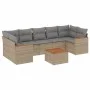 Gartensofa-Set mit beigen Kissen 8 Stück PE-Rattan von , Gartensets - Ref: Foro24-3258216, Preis: 506,09 €, Rabatt: %