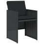 Table and chairs with cushions 3 pieces black synthetic rattan by , Garden sets - Ref: Foro24-365063, Price: 164,56 €, Discou...