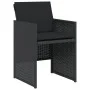 Tisch und Stühle mit Kissen, 3 Stück, schwarzes synthetisches Rattan von , Gartensets - Ref: Foro24-365063, Preis: 164,56 €, ...