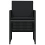 Table and chairs with cushions 3 pieces black synthetic rattan by , Garden sets - Ref: Foro24-365063, Price: 164,56 €, Discou...