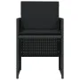 Table and chairs with cushions 3 pieces black synthetic rattan by , Garden sets - Ref: Foro24-365063, Price: 161,75 €, Discou...