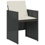 Table and chairs with cushions 3 pieces black synthetic rattan by , Garden sets - Ref: Foro24-365068, Price: 183,93 €, Discou...